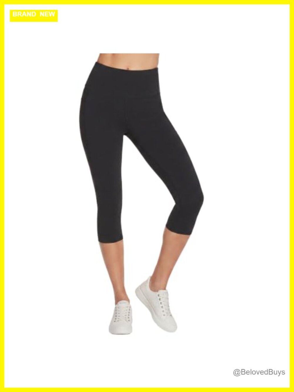 High Waisted Capri Leggings with Pockets Moisture Wicking